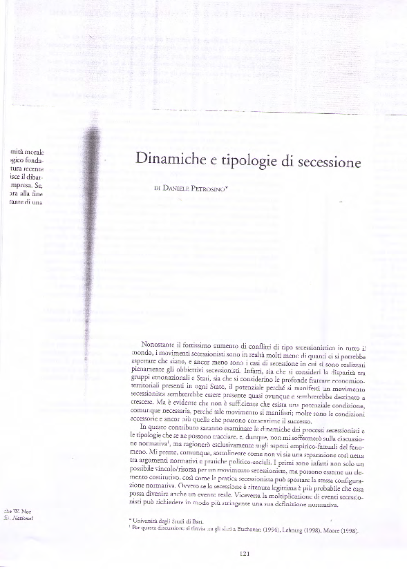 (PDF) Dinamiche e tipologie di secessione