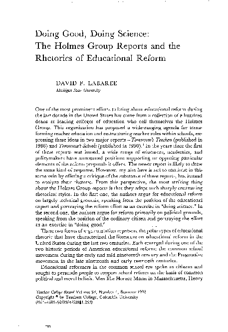(PDF) Doing Good, Doing Science
