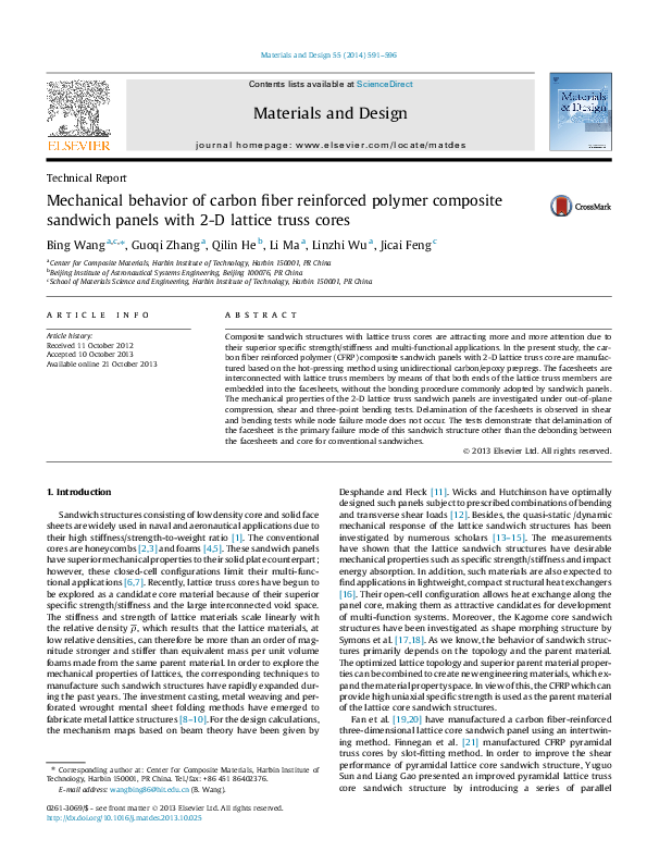(PDF) Mechanical behavior of carbon fiber reinforced polymer composite ...