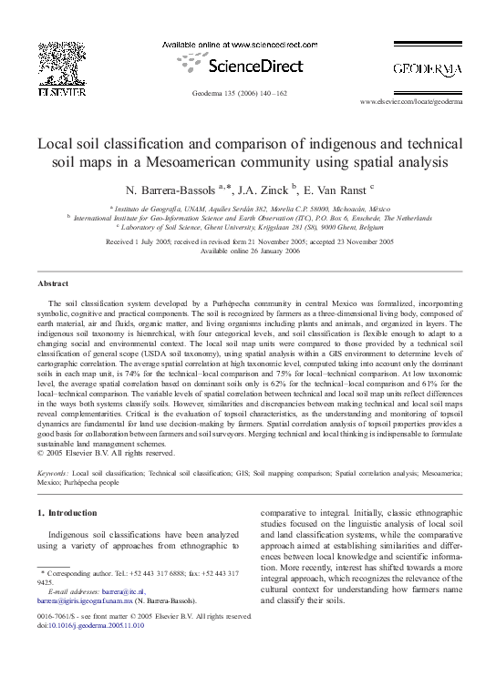 (PDF) Local soil classification and comparison of indigenous and ...