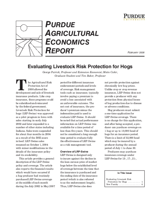 (PDF) Evaluating livestock protection for hogs