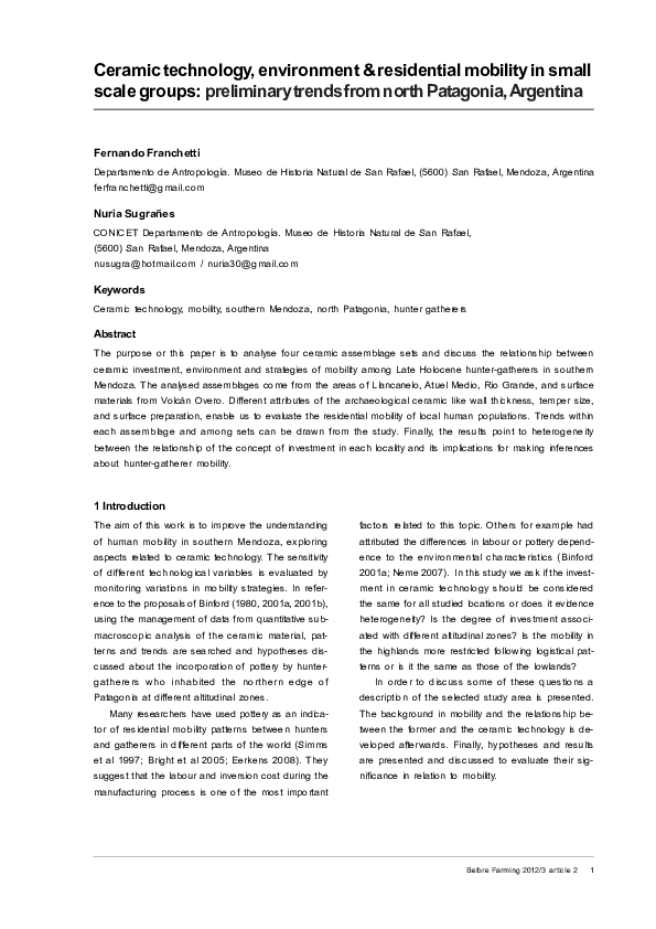 (PDF) Ceramic technology, environment & residential mobility in small