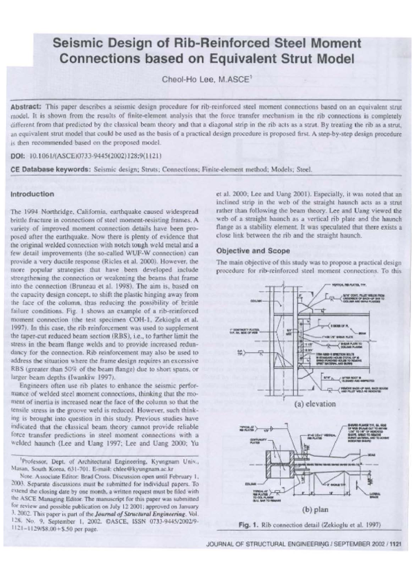 (PDF) Seismic Design of Rib-Reinforced Steel Moment Connections based ...