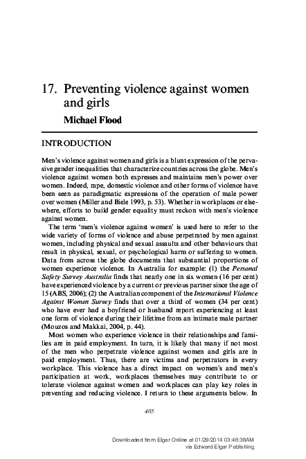 Preventing Violence Against Women and Girls [in workplaces] (2013)