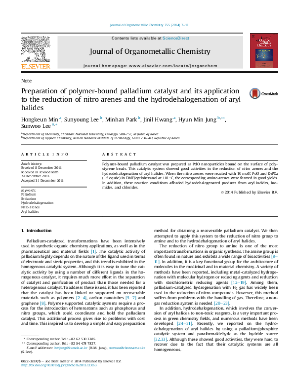 (PDF) Preparation of polymer-bound palladium catalyst and its ...