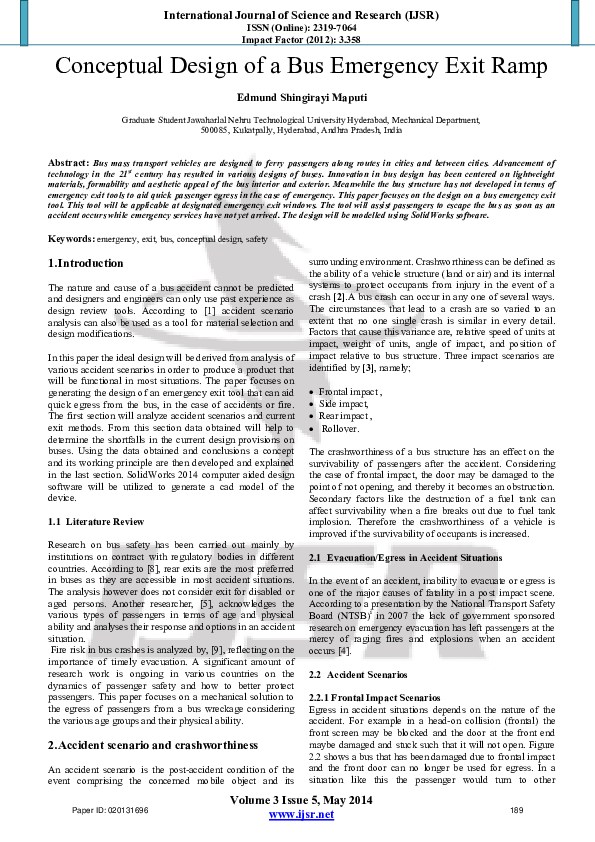 (PDF) Conceptual Design of Bus Emergency Exit Ramp