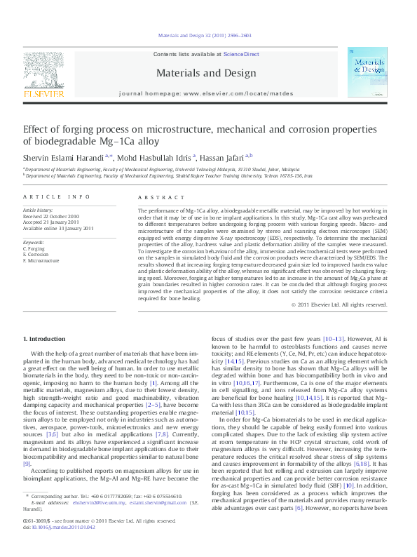 (PDF) Effect of Forging Process on Microstructure, Mechanical and ...