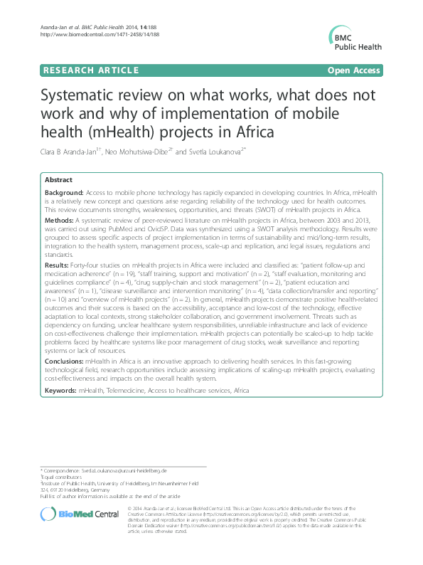 (PDF) Systematic review on what works, what does not work and why of ...