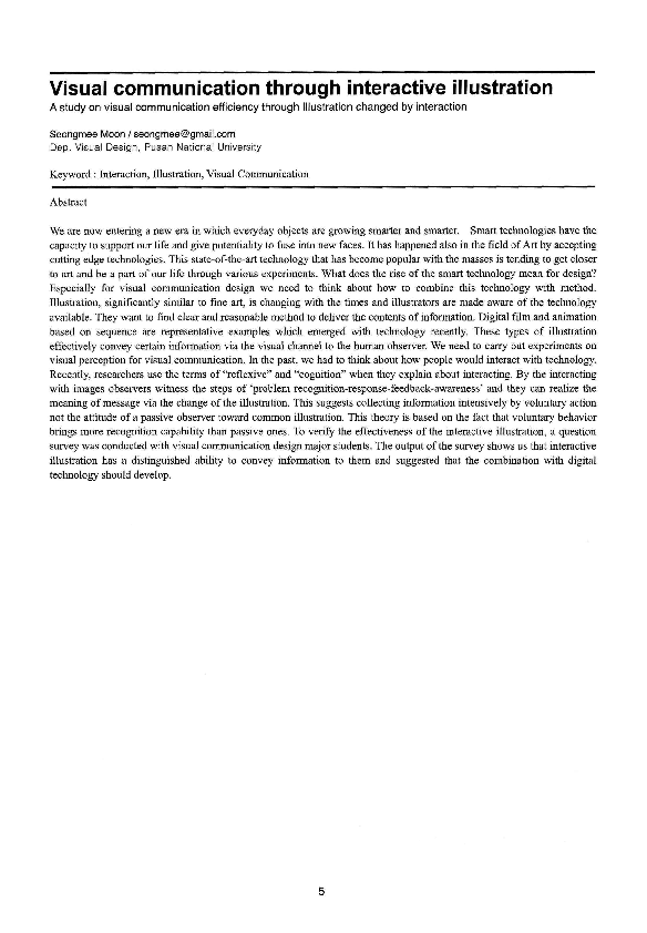 (PDF) Visual communication through interactive illustration