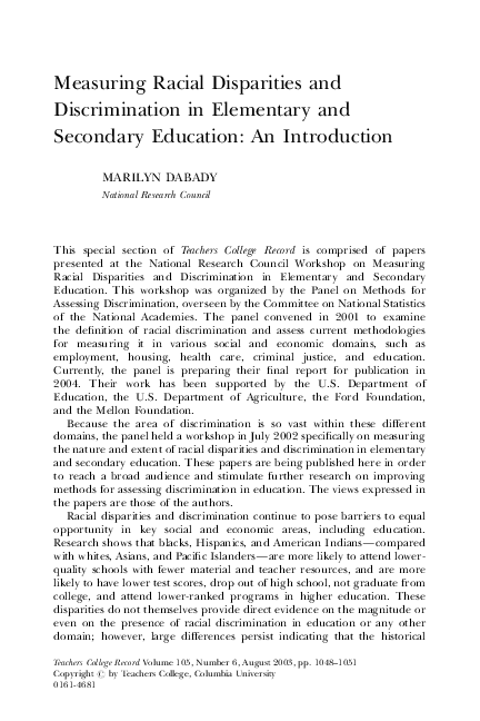 Racial inequality in education essay image