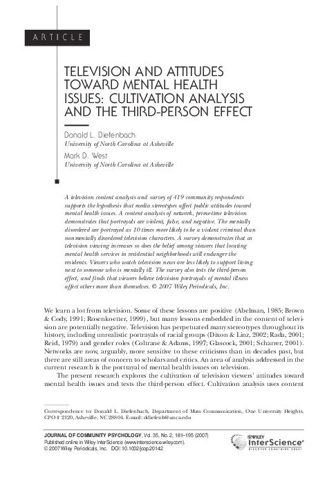 Cultivation theory and media effects image