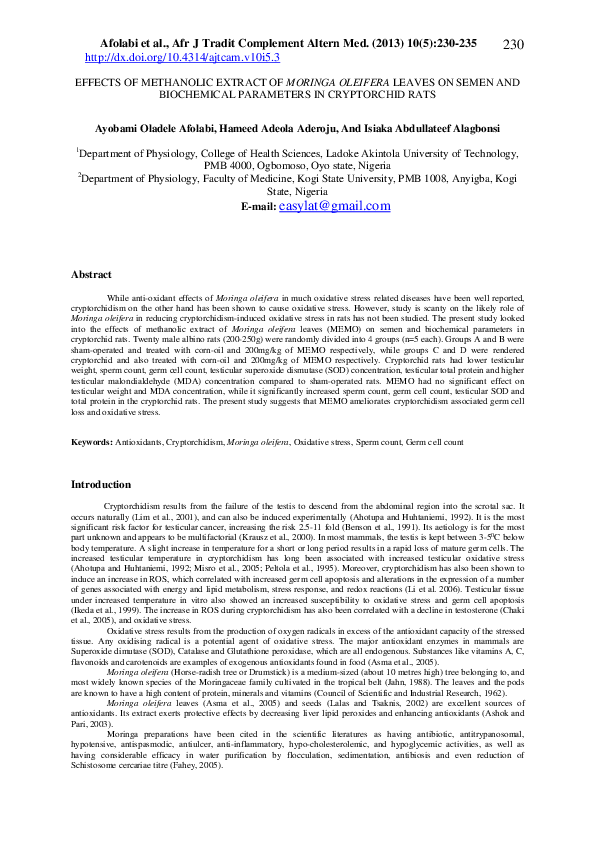 (PDF) MORINGA PAPER