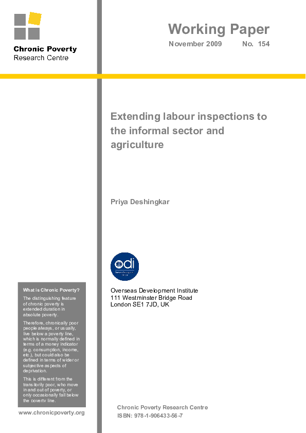 (PDF) Extending Labour Inspections to the Informal Sector and Agriculture