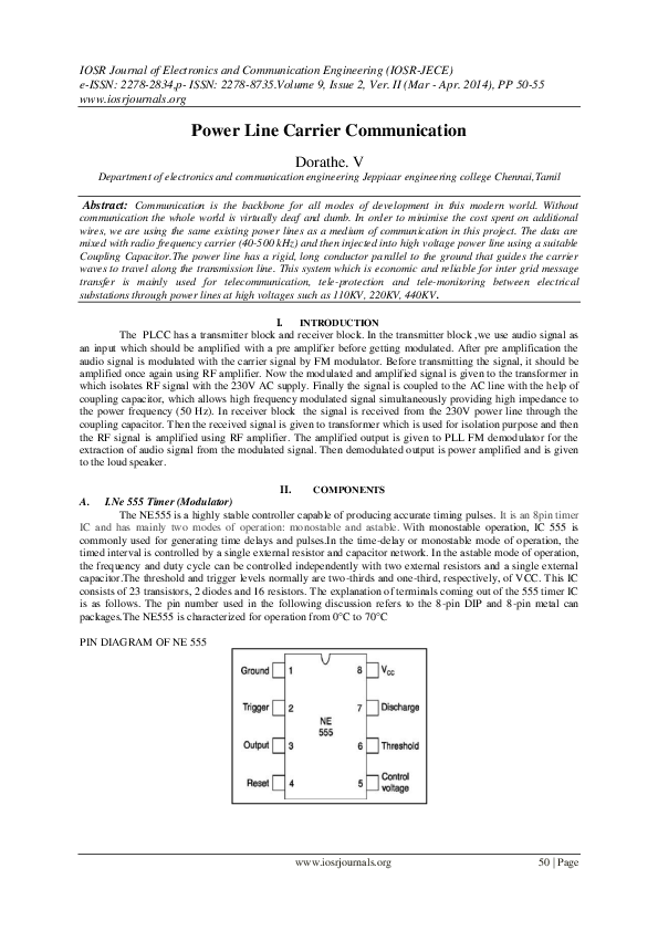 (PDF) Power Line Carrier Communication