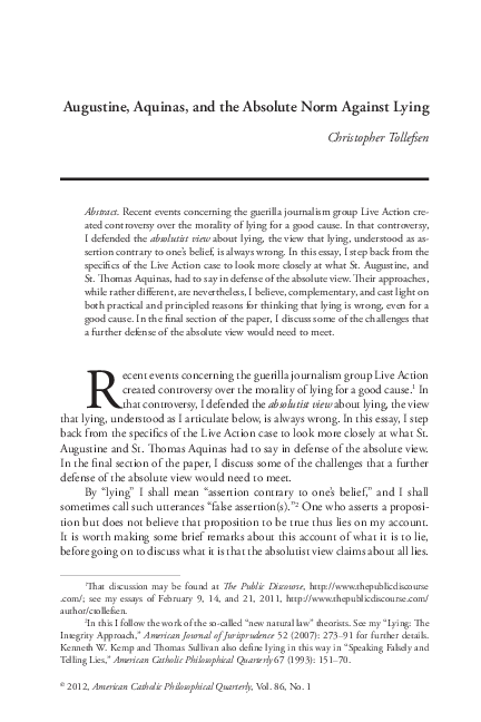 Never lie essay image