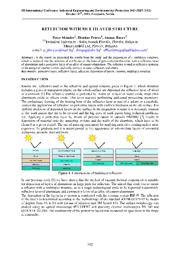 REFLECTOR WITH MULTILAYER STRUCTURE