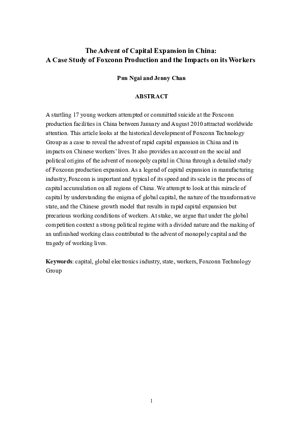 Apple and foxconn case study image