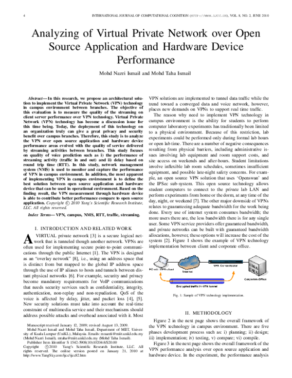 (PDF) Analyzing of Virtual Private Network over Open Source Application ...