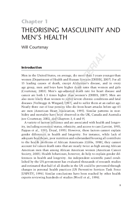 (PDF) Theorising masculinity and men's health