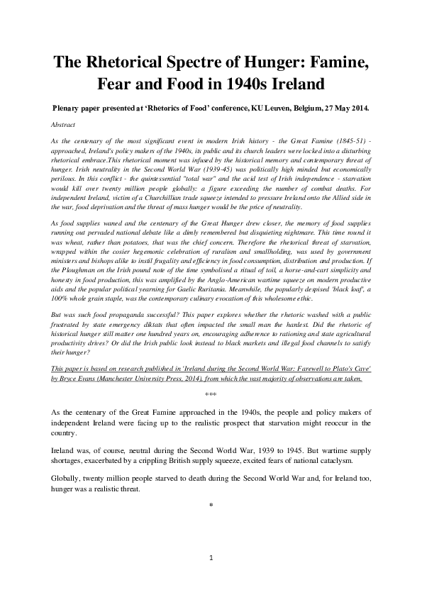 Famine ireland essay image