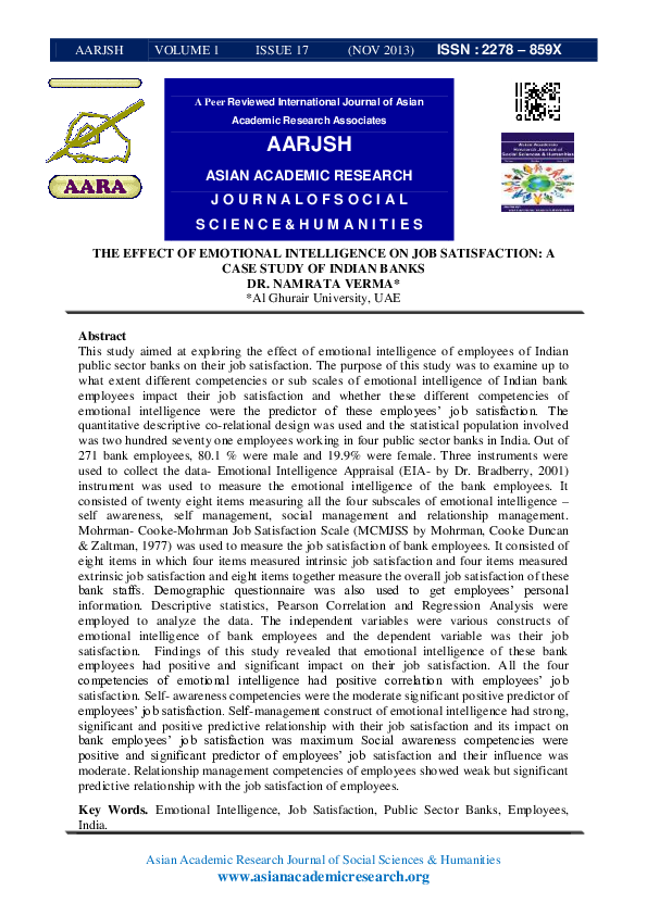 Empirical evidences of emotional intelligence in companies pdf picture