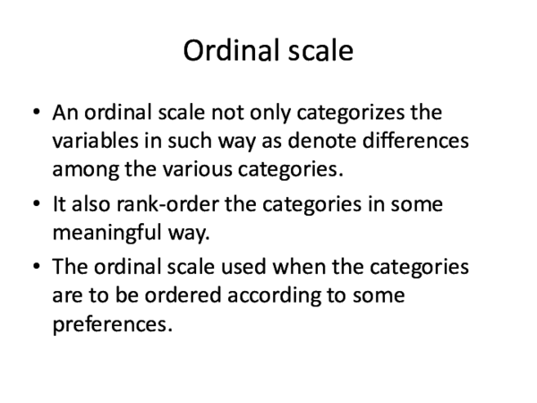 (PPT) Ordinal scale