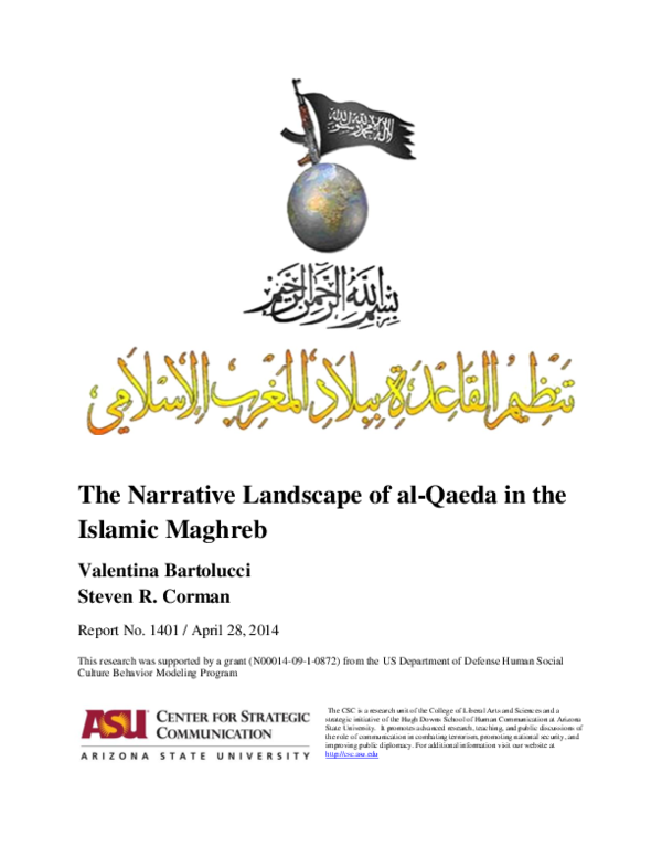 (PDF) The Narrative Landscape of alQaeda in the Islamic Maghreb Valentina Bartolucci