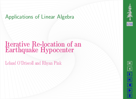 (PDF) Iterative Relocation of an Earthquake Hypocenter