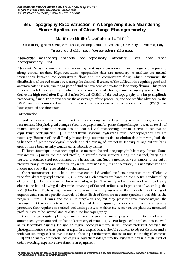 (PDF) Bed topography reconstruction in a large amplitude meandering