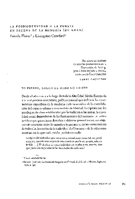 (PDF) EN ESCENA DE LA MINORÍA (DE EDAD
