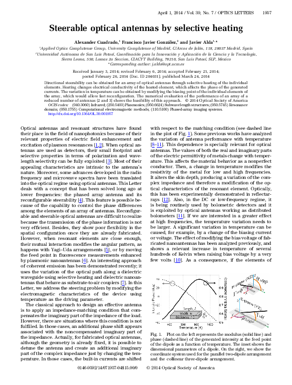 (PDF) 53. Cuadrado2014 Optics Letters Francisco Javier Gonzalez