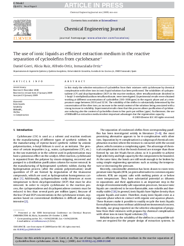 (PDF) The use of ionic liquids as efficient extraction medium in the ...