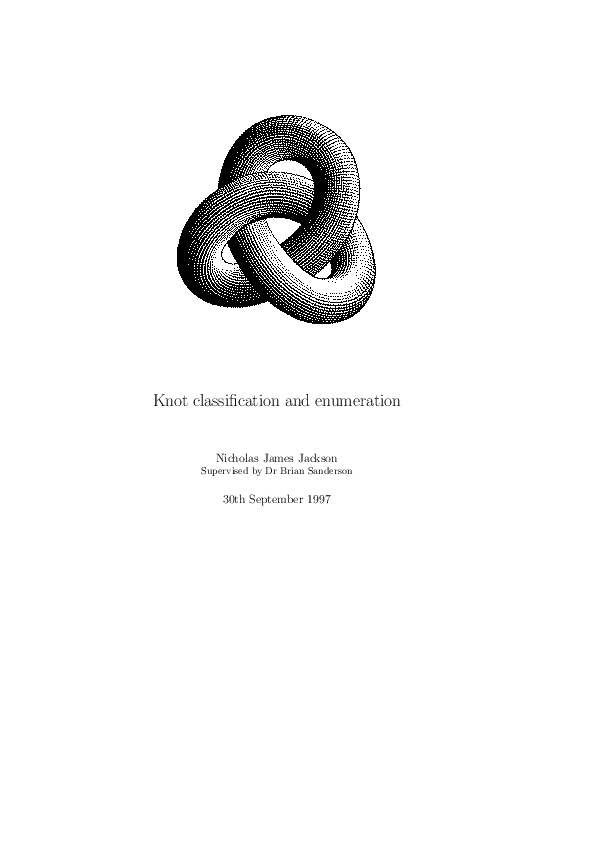 Knot Classification and Enumeration