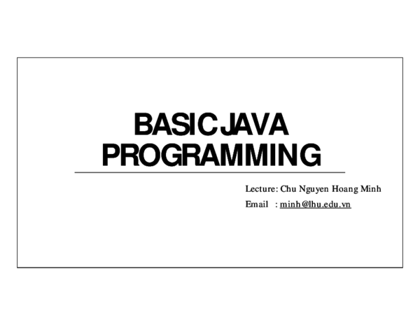 (PDF) BASIC JAVA PROGRAMMING