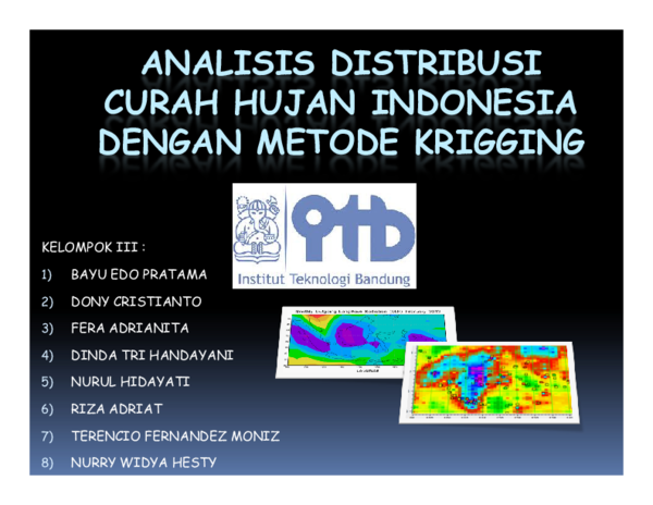 (PDF) Analisis Distribusi Curah Hujan dengan Metode Krigging