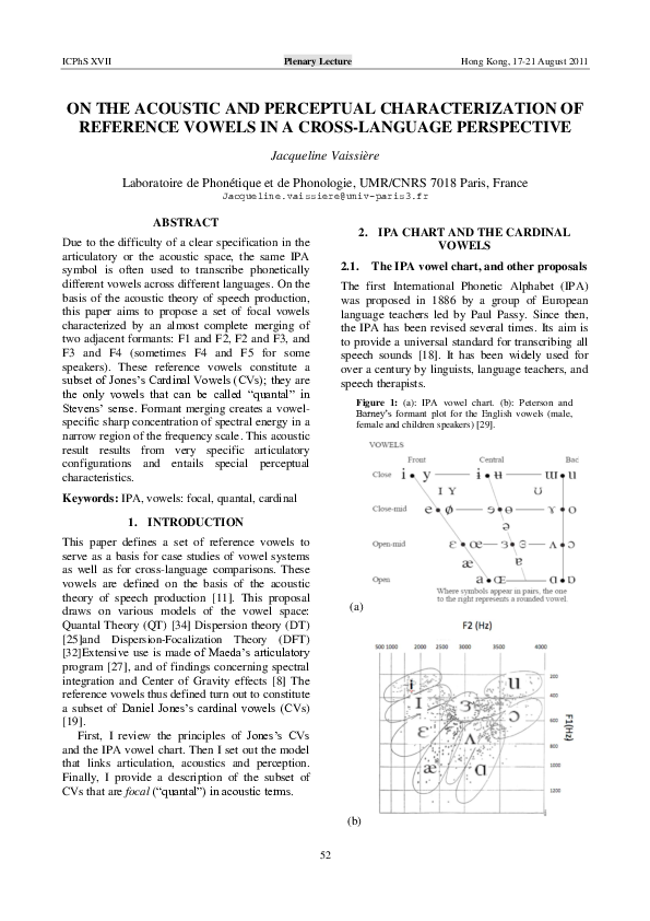 (PDF) ON THE ACOUSTIC AND PERCEPTUAL CHARACTERIZATION OF REFERENCE ...