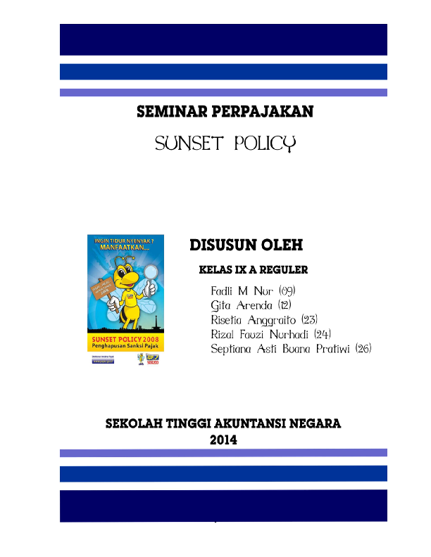 (PDF) Sunset Policy
