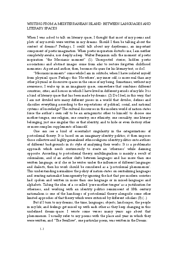 Mediterranean island essay 06 image