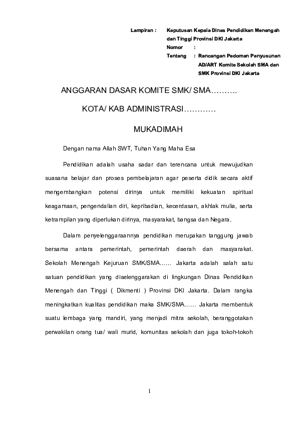 Contoh Ad Art Yayasan Pendidikan Download Terkait Pendidikan