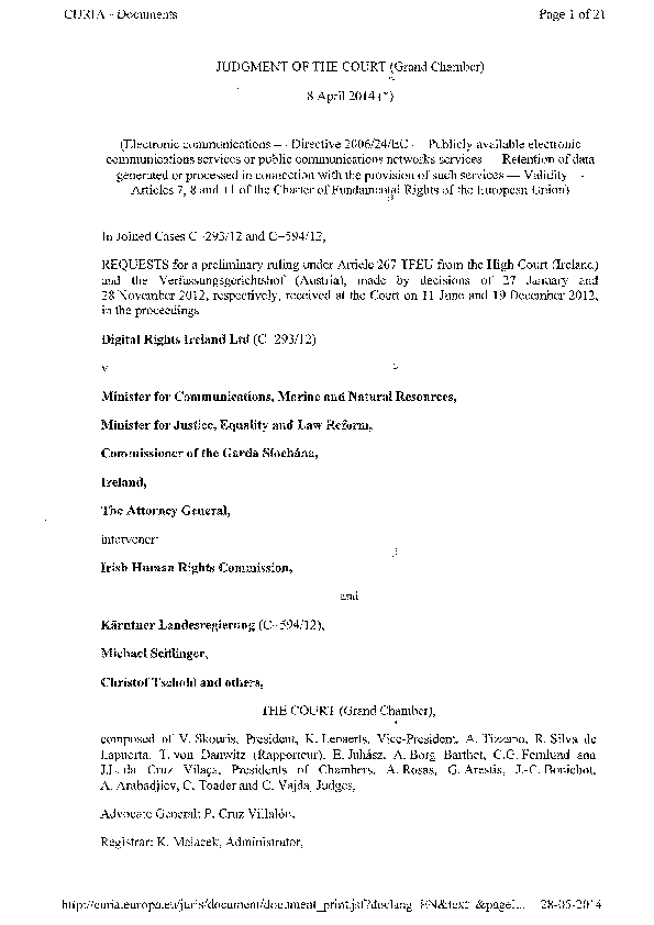 (PDF) Digital Rights Ireland