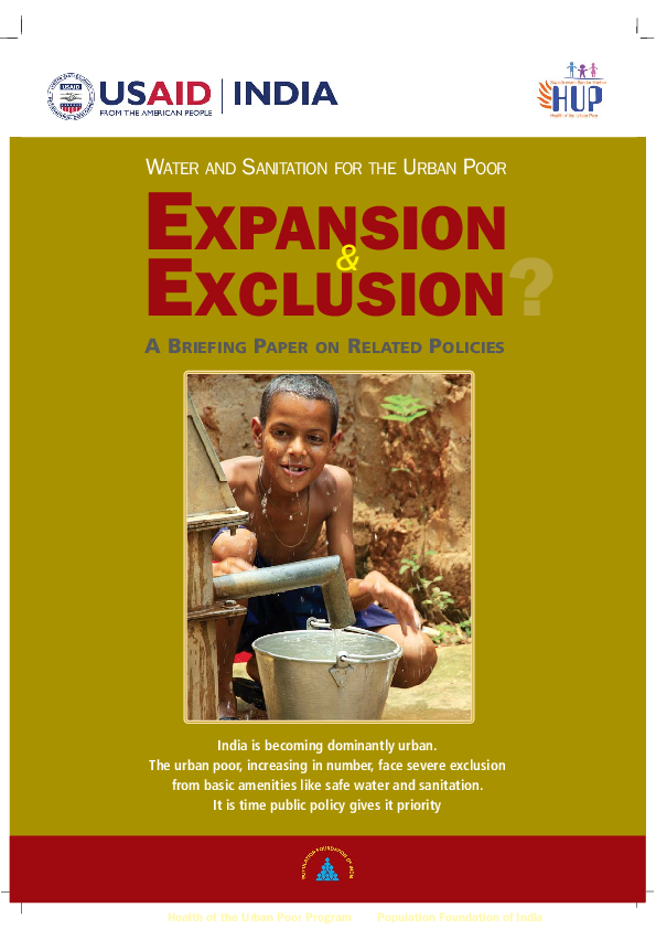 (PDF) Water and Sanitation for Urban Poor - Expansion and Exclusion, A ...