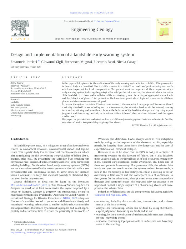 (PDF) Early warning system 翔 李 Academia.edu