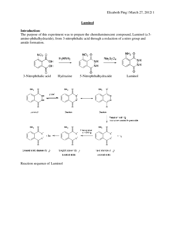 (DOC) Luminol Elizabeth Ping Academia.edu