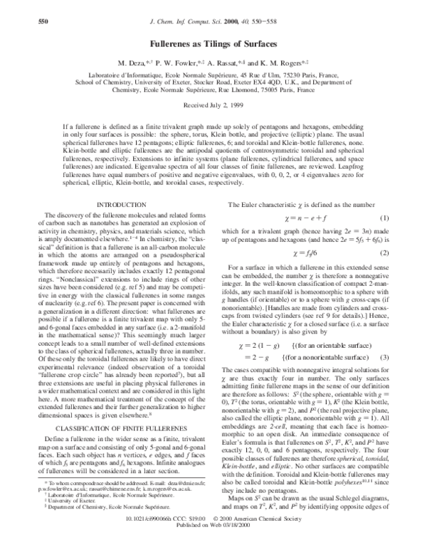 (PDF) Fullerenes as Tilings of Surfaces