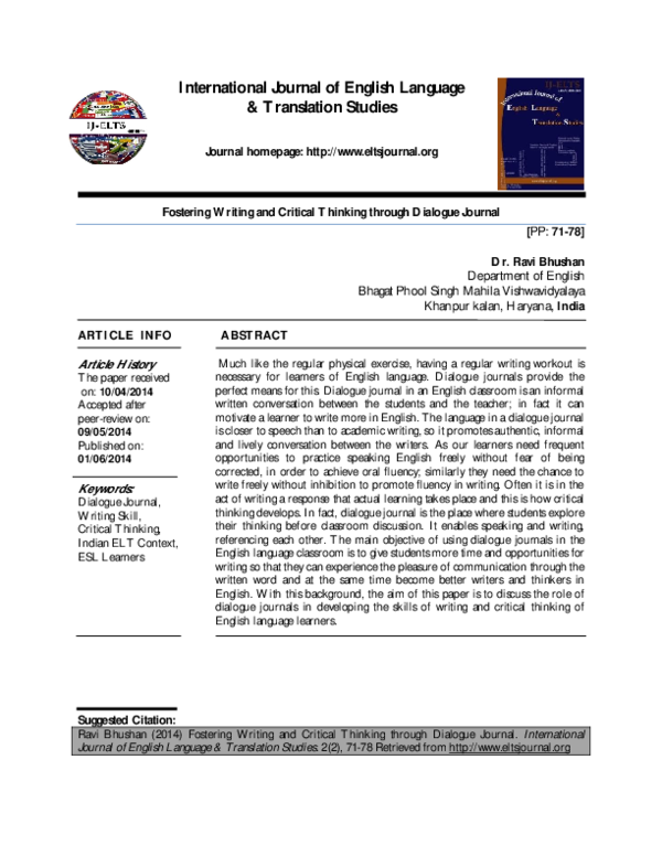 Critical thinking paper sample image