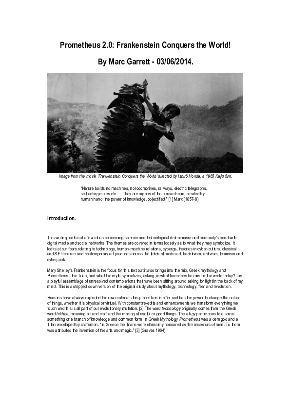 Prometheus 2.0: Frankenstein Conquers the World