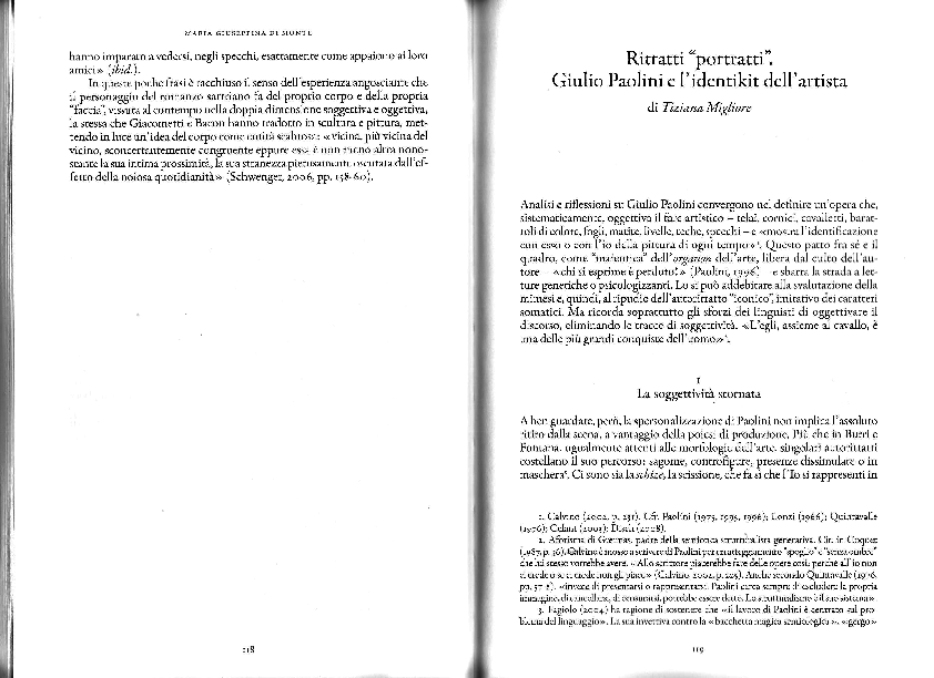Pdf Ritratti Portratti Giulio Paolini E L Identikit Dell Artista Tiziana Migliore Academia Edu