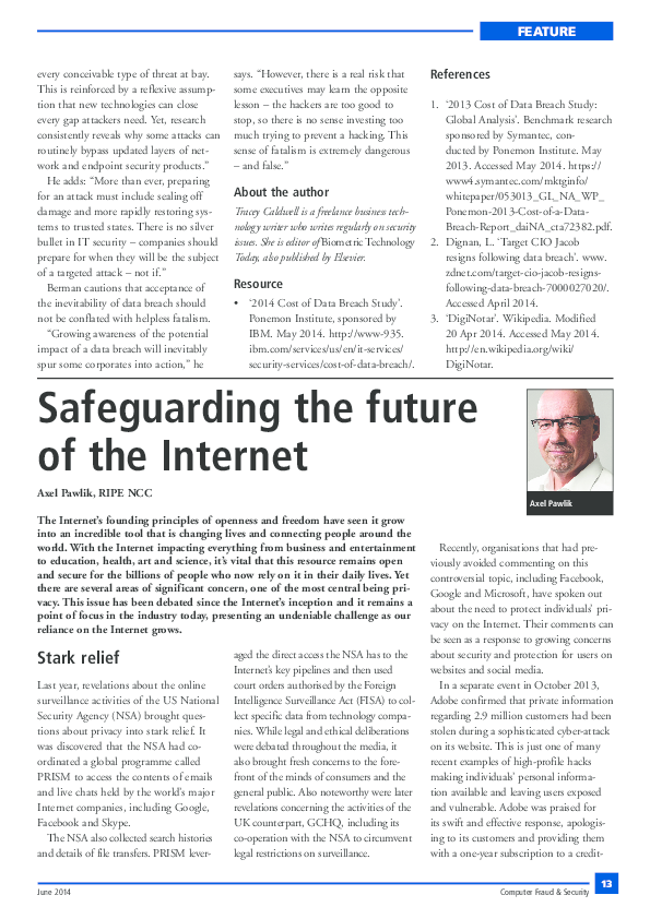 (PDF) Safeguarding the future of the Internet