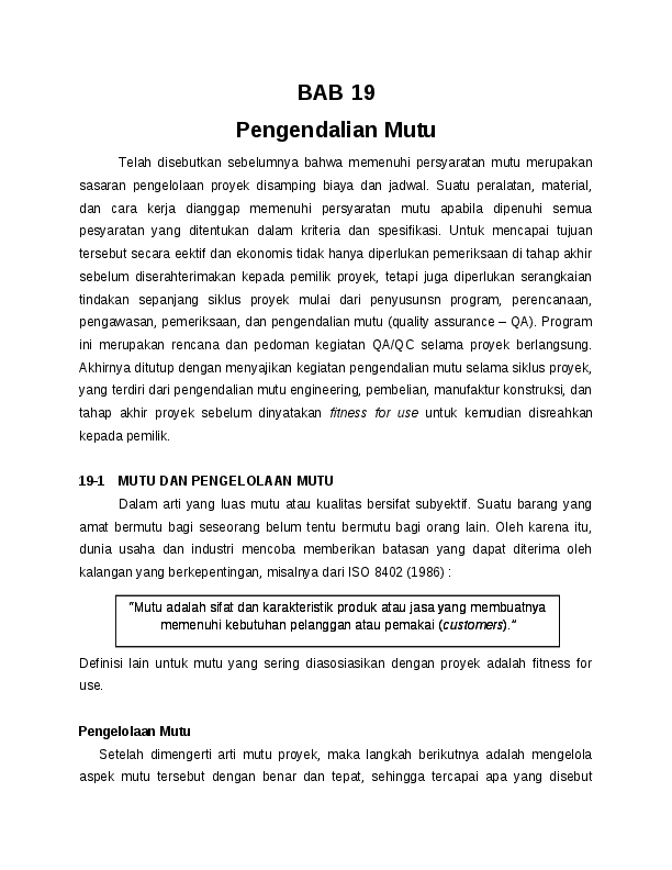 Soal Dan Jawaban Pengendalian Mutu