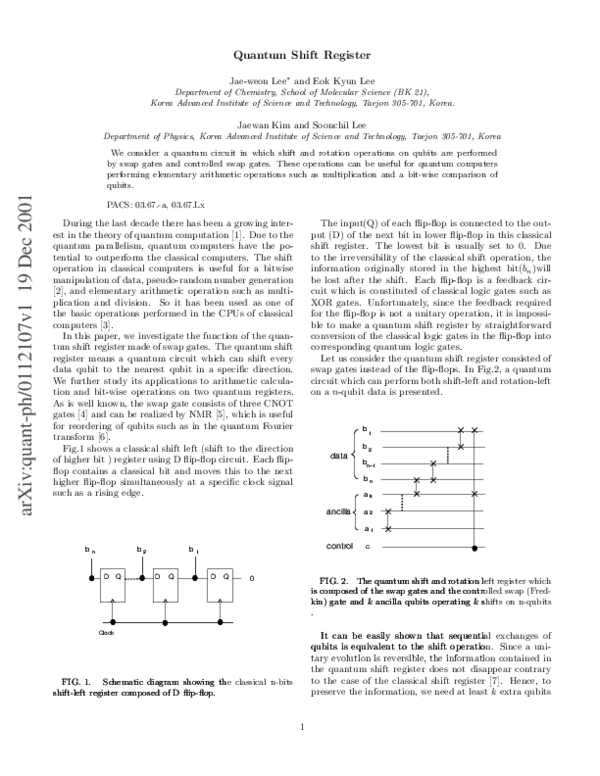 (PDF) Quantum Shift Register